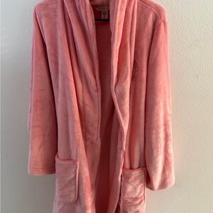 Victoria's Secret Pink Plush Shawl-Collar Robe